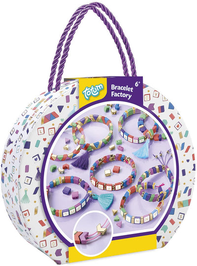 Valigia artigianale Totum che realizza braccialetti, fabbrica di braccialetti - pacchetto di gioielli con perline speciali - giocattoli creativi per ragazze dai 6 anni, consiglio regalo