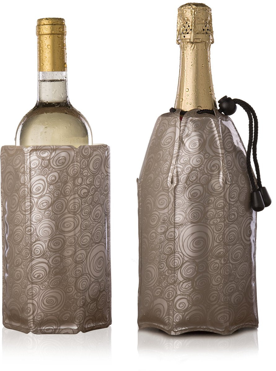 Vacuvin vacu vin active cooler sleeve | wijnkoeler | champagnekoeler | platinum | set van 2