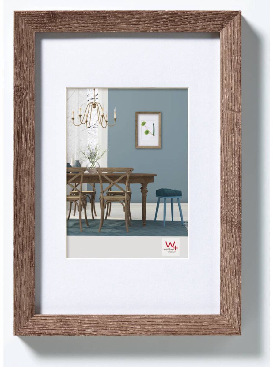 Walther fiorito - mdf wooden frame - photo size 13x18 cm - walnut