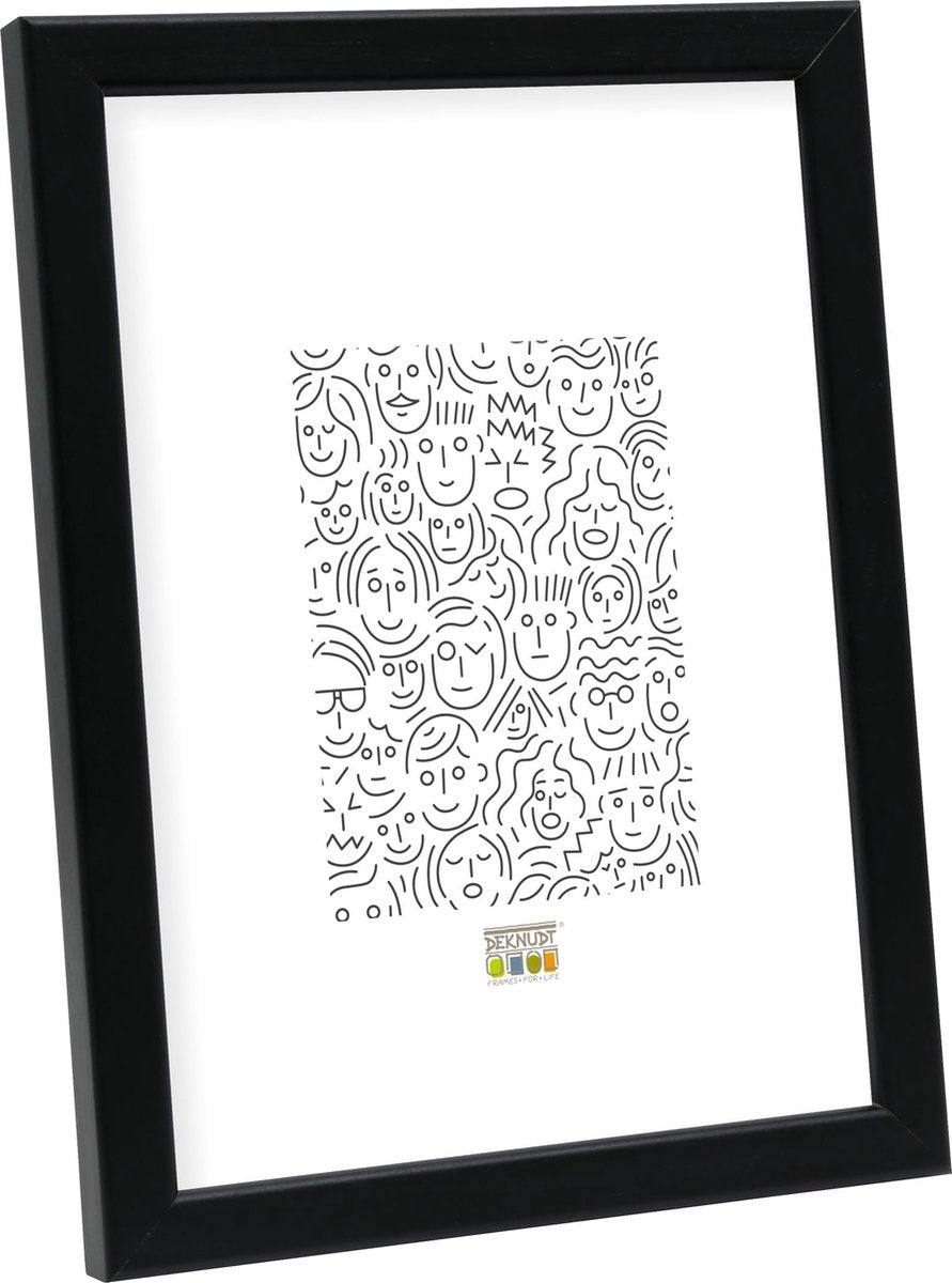 Cornice per foto Deknudt frames s41jl2 - nera - legno - foto a4: 21x29,7 cm