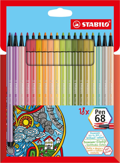 Stabilo Pen 68 FIENTO -TIP Pens 18ST.