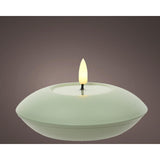 Decoris led buiten kaars ijzer ø12x6.5cm groen - afbeelding 1