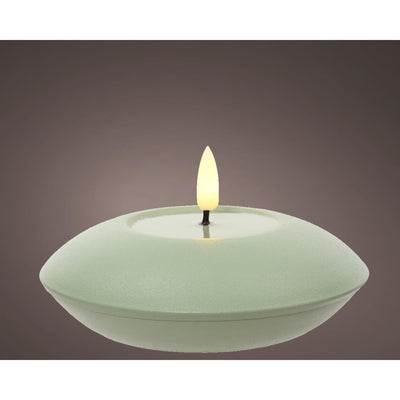 Decoris LED vela de exterior hierro h6,5cm verde