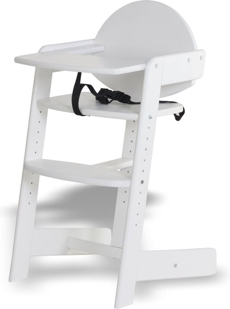 Geuther filou trona de madera, trona - silla de comedor para bebé para la mesa - trona para niño pequeño - cinturones de 3 puntos - trona para bebé - blanco