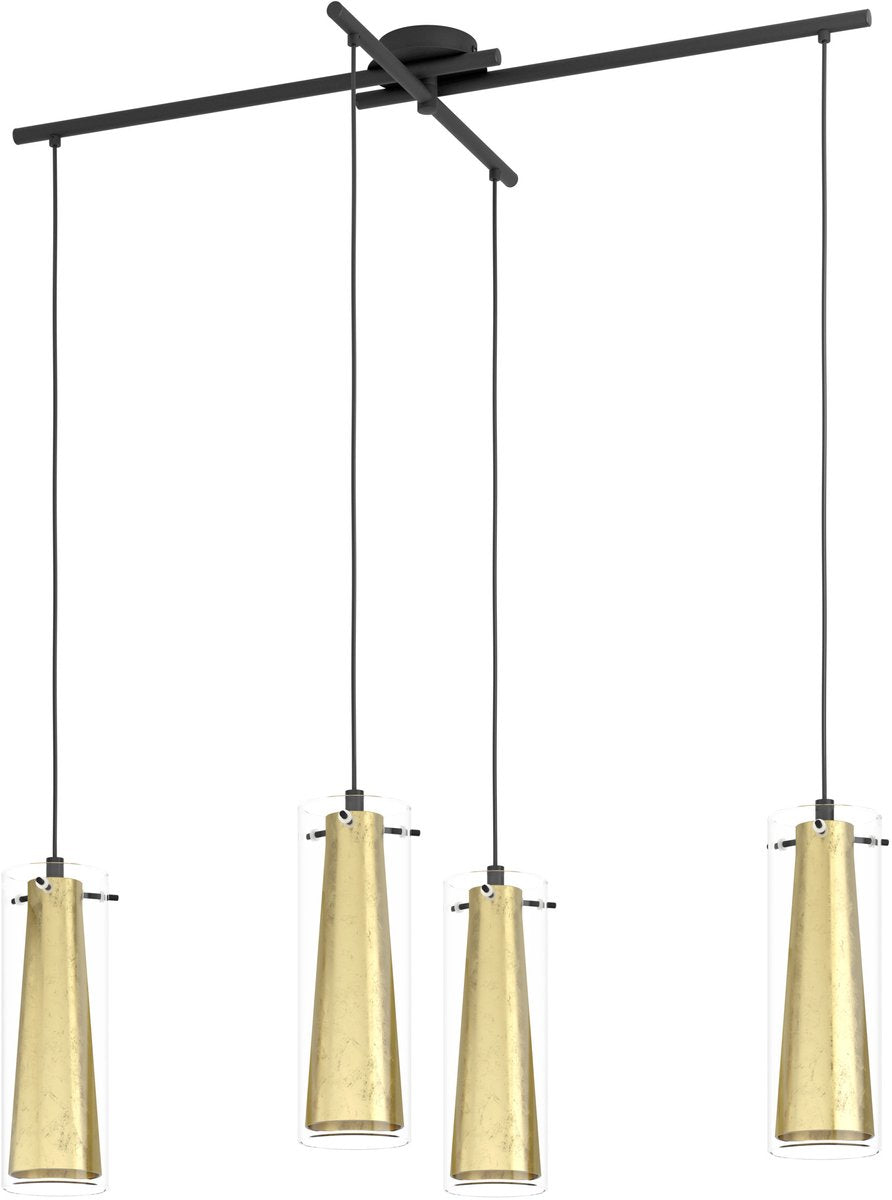 Eglo pinto gold hanglamp - e27 - 90,5 cm - zwart goud