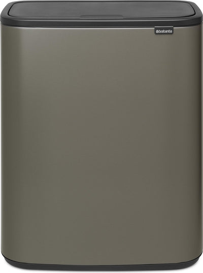 Pattumiera Brabantia bo touch bin - 60 litri - 1 scomparto - platino