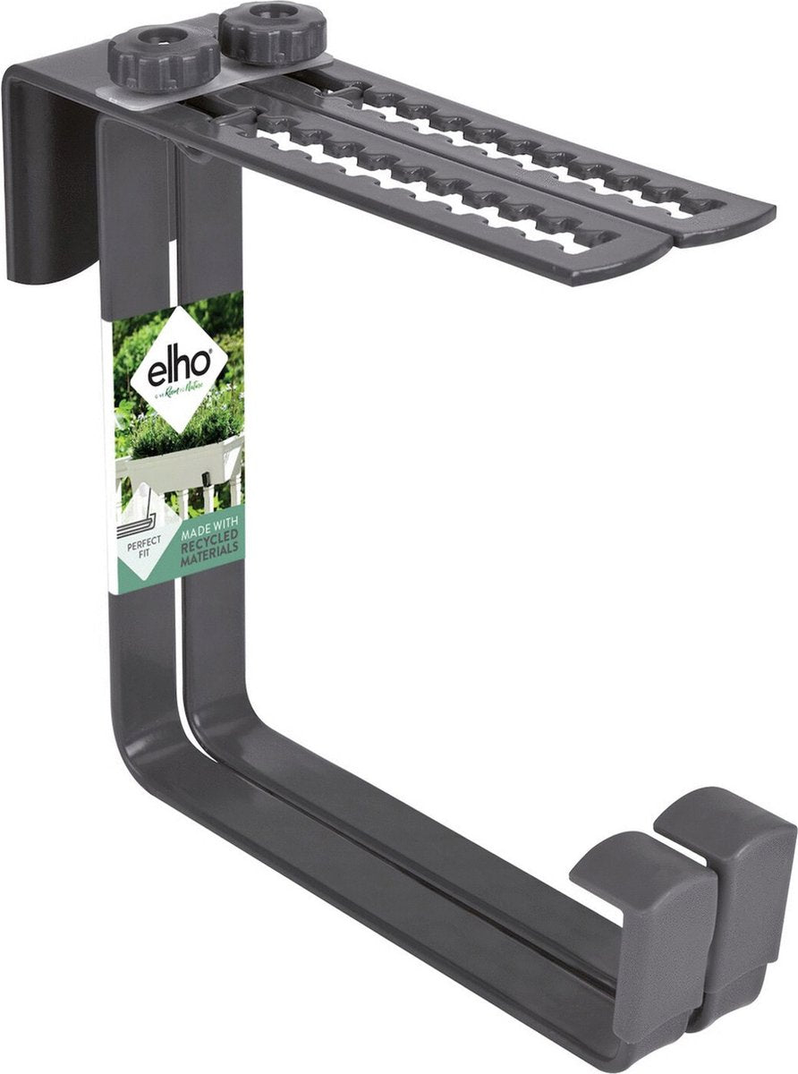 Elho green basics ganci metal 16 - accessori per balcone esterno - ø 18,0 x h 16,5 cm - antracite