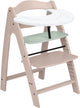 Hauck kinderstoel set arketa n play - houten kinderstoel met speelblad - fsc®-gecertificeerd beukenhout - whitewashed mint