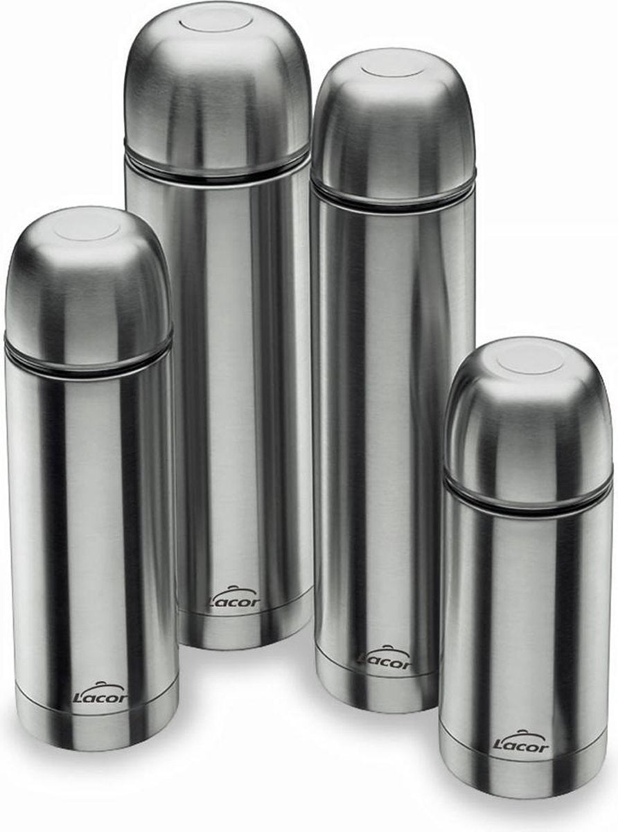 Lacor isoleerfles - 1l - rvs - dubbelwandig