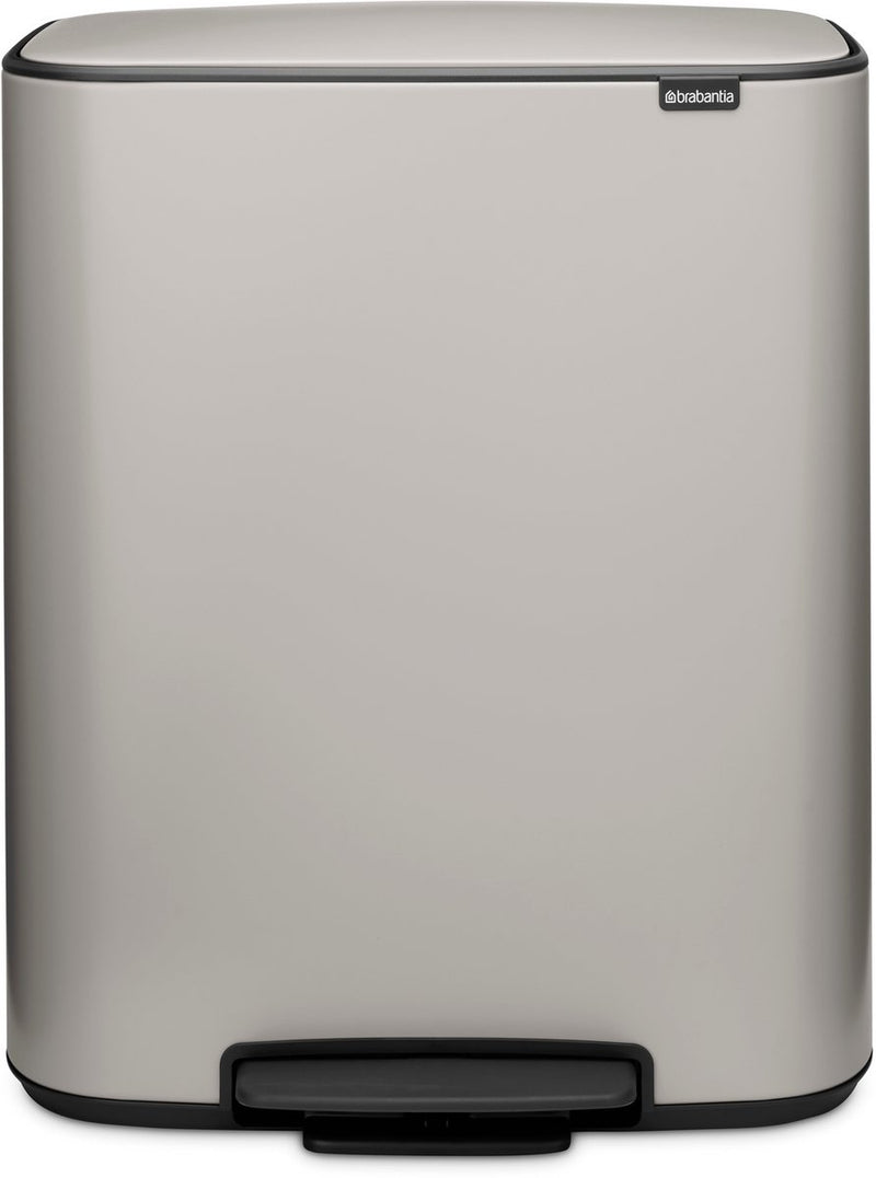 Brabantia bo prullenbak - 60 liter - 1 vak - soft grey