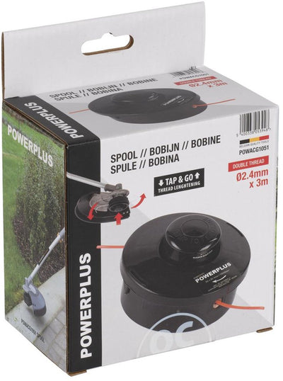 Bobina powerplus powacg1051 - bobina para cortadora de césped y desbrozadora - 60476-60478-xg3012-xg3016-xg3023-xg3025-xg30