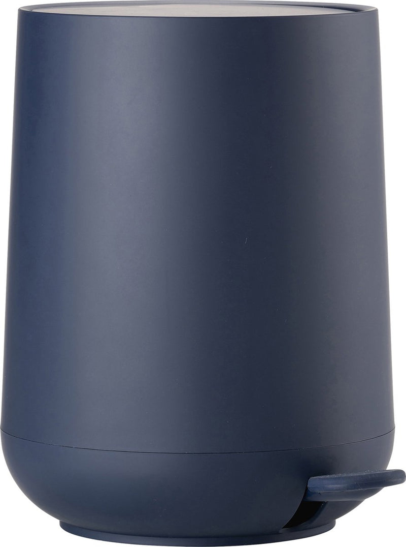 Zone denmark nova cubo de basura con pedal - cubo de basura baño cierre suave - pequeño cubo de basura - accesorios de baño - plástico - 3 litros - 23,5 x 20,5 cm - azul real (azul)