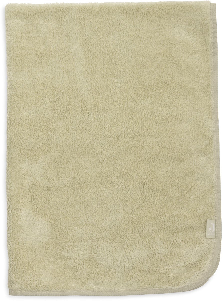 Jollein coperta per culla 75x100 cm basic in jersey sherpa morbido matcha