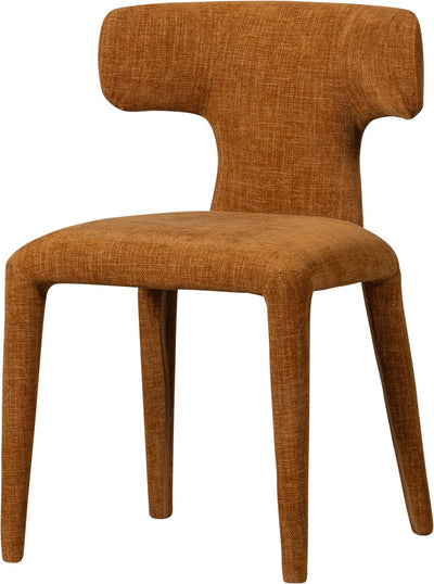 Silla de comedor Woood permit - tejido - naranja canela - 78x52x53 cm