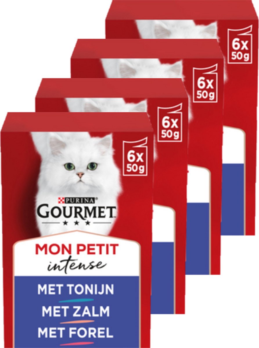 Gourmet mon petit intense - cibo umido per gatti - pesce - 24 x 50 g