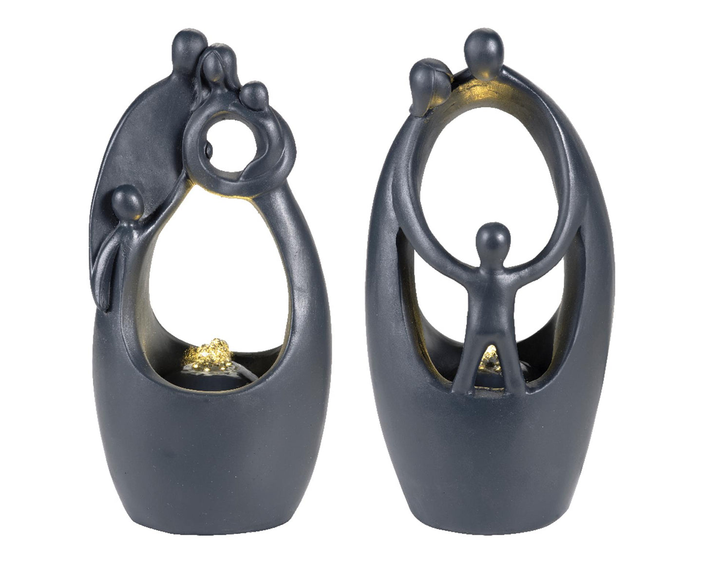 Fuente Lumineo familia de poliresina h35cm