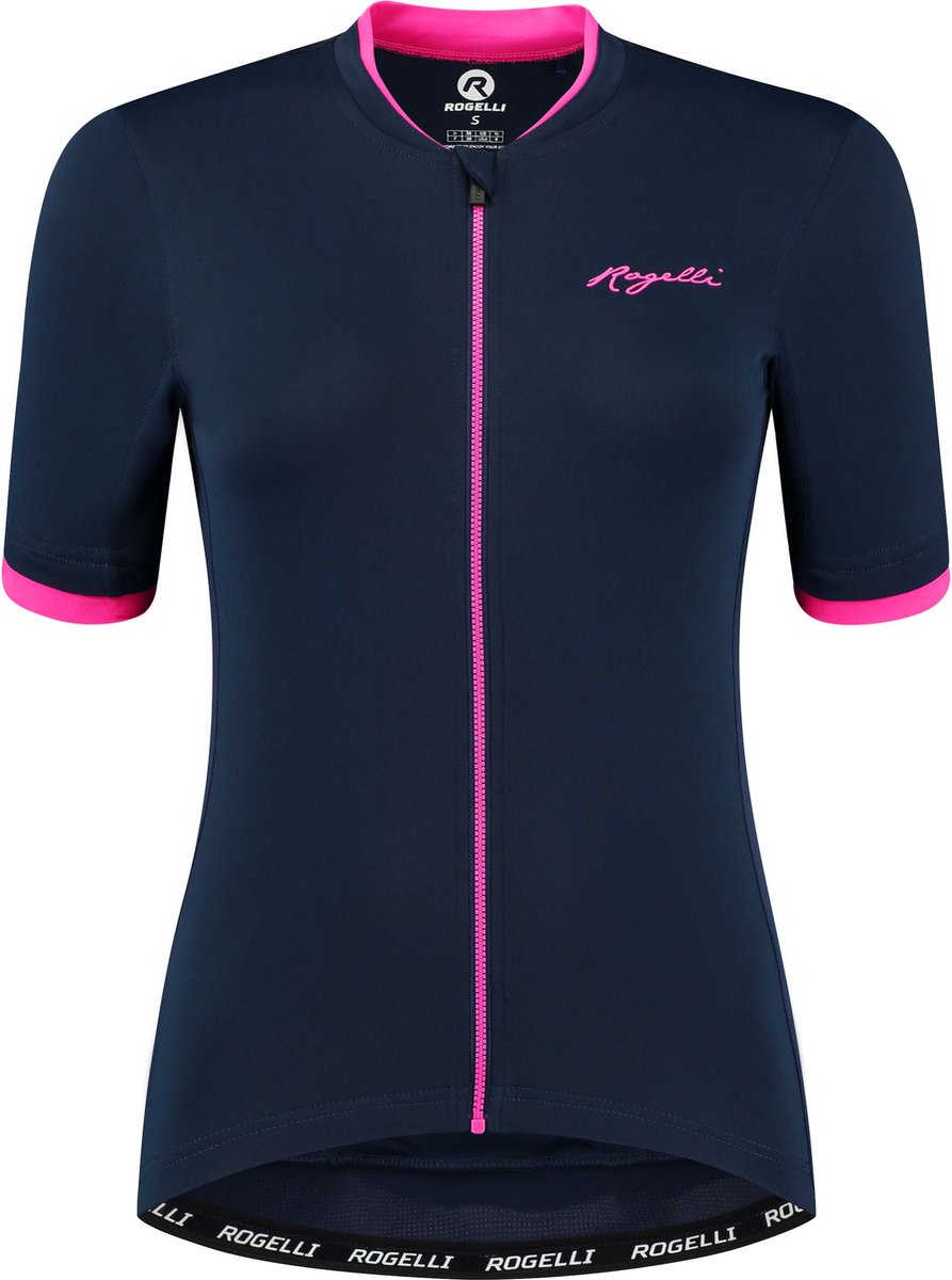 Rogelli essential fietsshirt - korte mouwen - dames - groen, roze - maat m