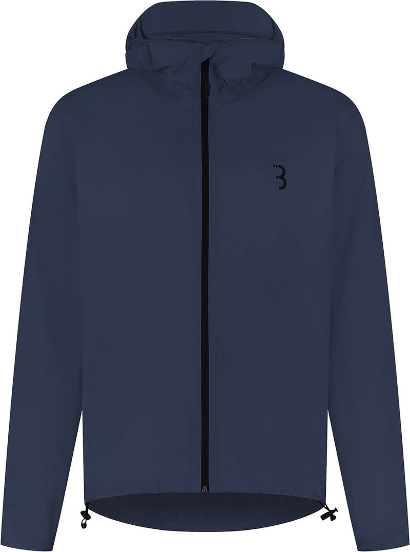 Bbb cycling multishield regenjas fiets: urban sport - waterdicht 10k en ademend - heren dames fietsjas - donker blauw - maat m - bbw-475