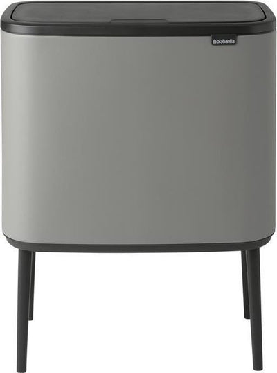 Pattumiera Brabantia bo touch bin - 36 litri - 1 scomparto - grigio cemento minerale