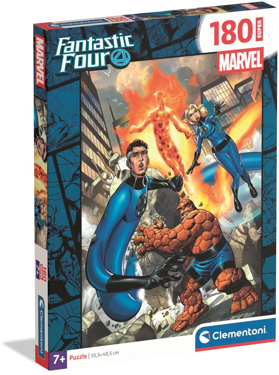 Clementoni - puzzel - fantastic 4 - 180 stukjes - super - vanaf 7 jaar