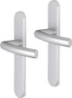 Maniglia per porta Impresso - burton - per interni - scudo ovale - alluminio - 2 pezzi