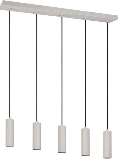 Trio soka - lámpara colgante - gris cálido - excl. 5x gu10 5 w - montaje en techo - regulable en altura