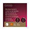 Decoris lanterna LED bambù 25x25x27,5cm