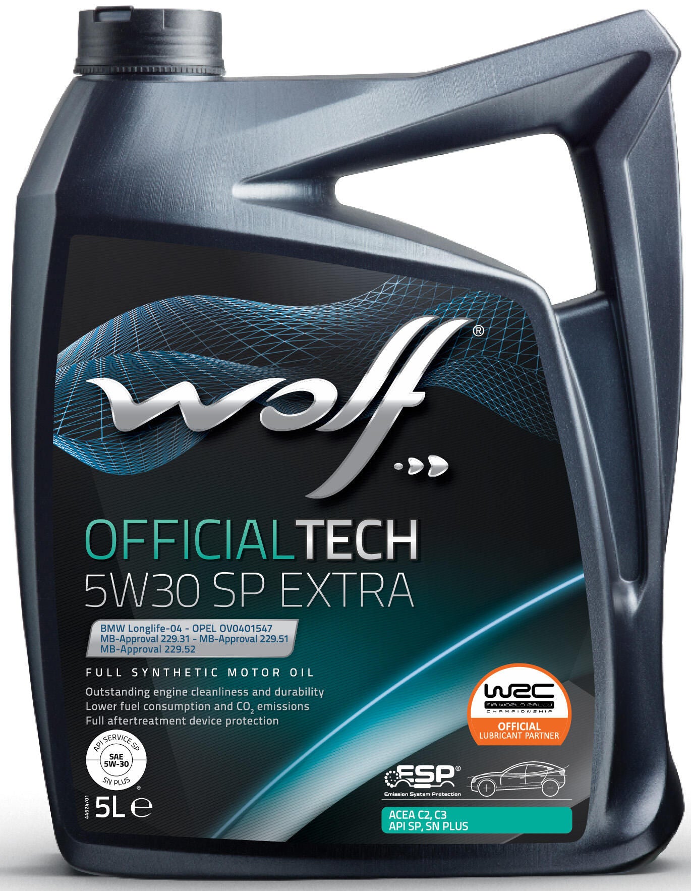Wolf Motor Oil OfficerTech Sp-Extra. MotorOil 5W30 5L apagado. TECH SP EXTRA