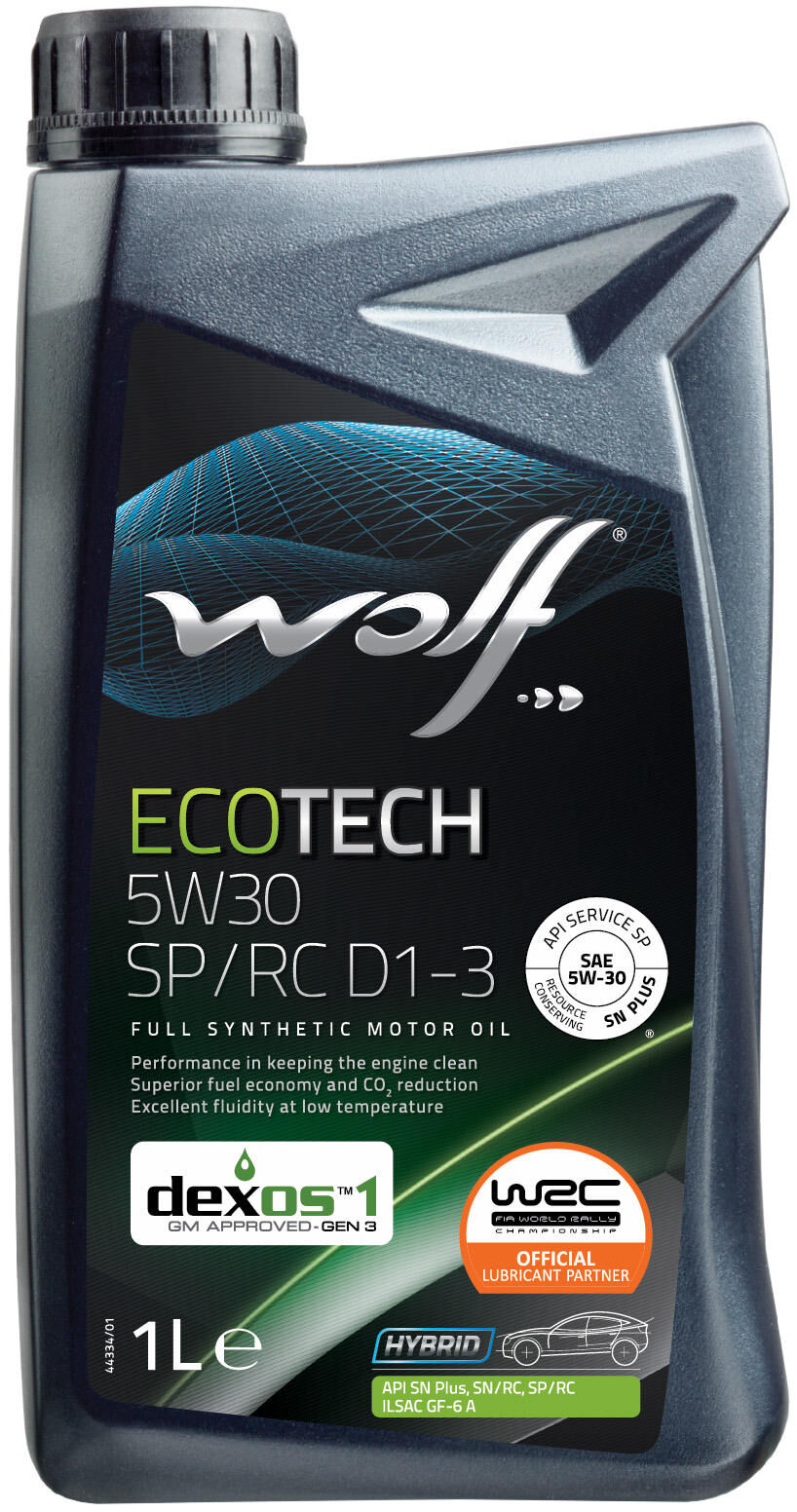 Wolf motoröl ecotech sp rc d1-3 motoroil 5w30 1l ecotech sp rc d1-3