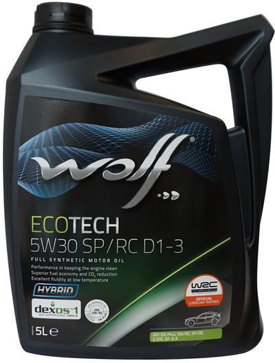 Olio motore lupo Ecotech SP RC D1-3. Motoroil 5W30 5L Ecotech SP RC D1-3