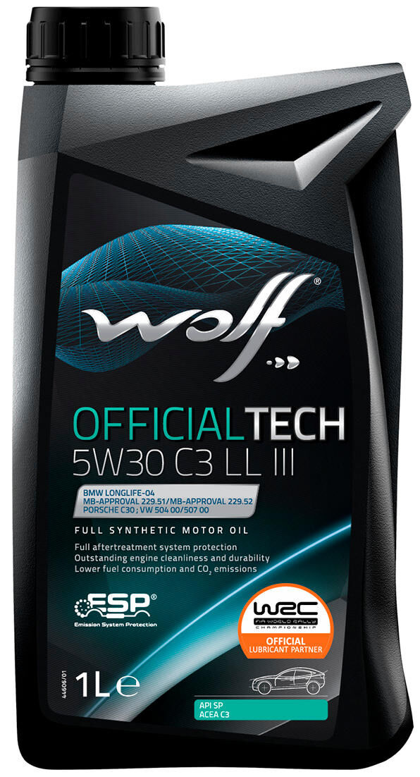 Wolf Motor Oil OfficialTech C3 LL III. Motoil 5w30 1l off.tech c3 ll iii