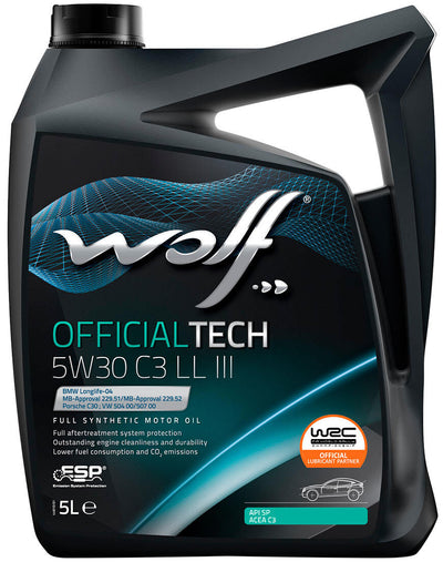 Wolf motoröl officialtech c3 ll iii motoroil 5w30 5l off.tech c3 ll iii