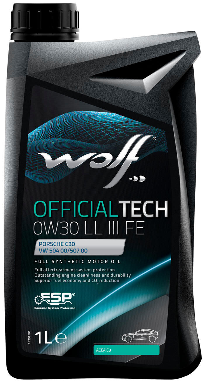 Wolf Motor Oil OfficerTech LL III FE. MOTOROIL 0W30 1L OFF.Tech LL III FE