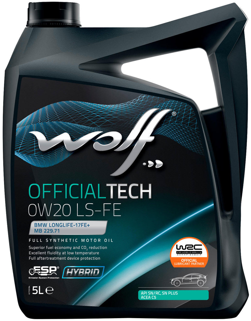 Aceite de motor Wolf officialtech ls fe. aceite de motor 0w20 5l off.tech ls-fe