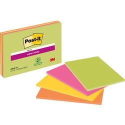 Meeting notes post-it 6845-ssp 203x152mm assorted neon extra large 45 sheets