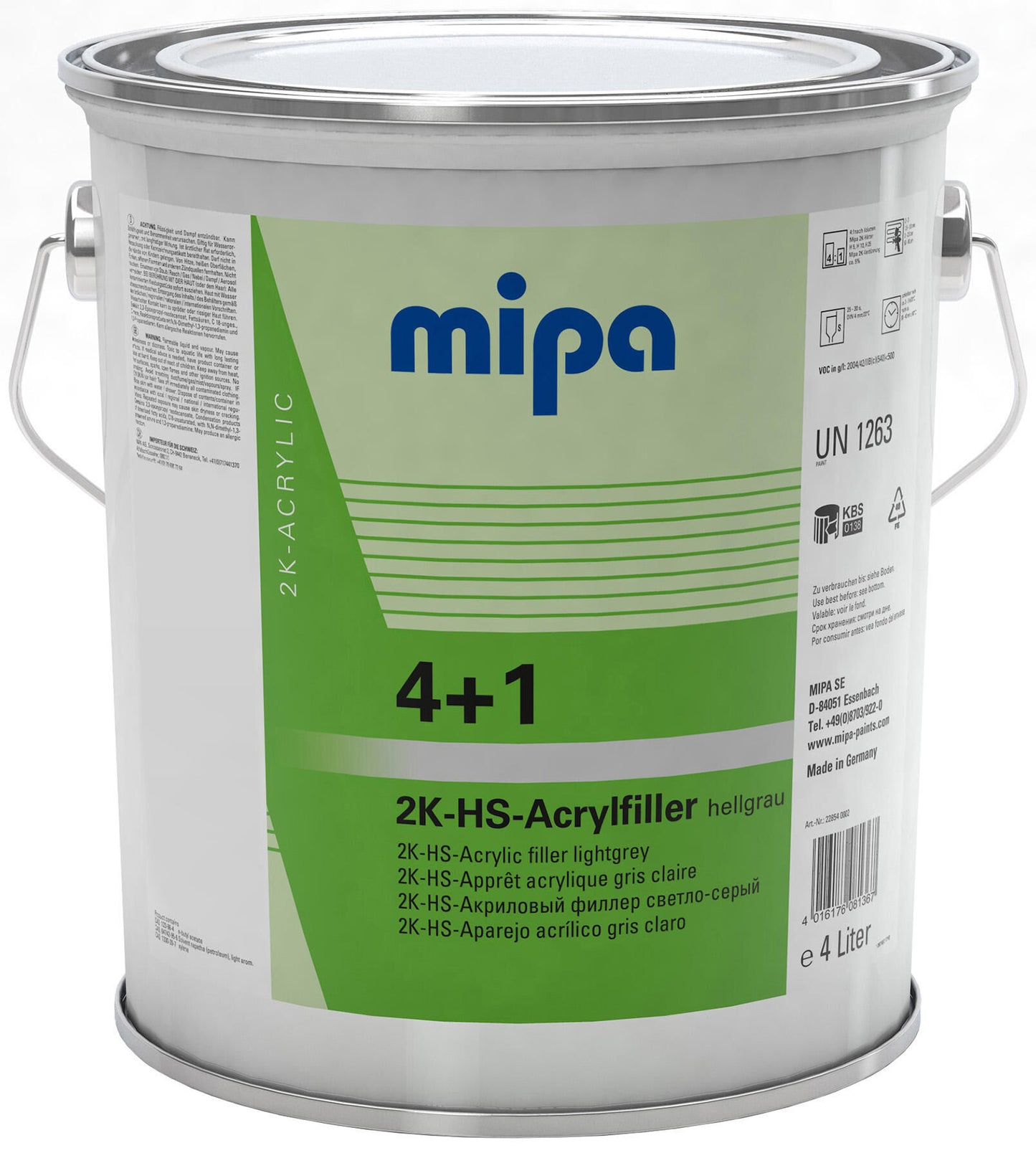 Mipa 4+1 filtro acrilico HS 4L grigio chiaro
