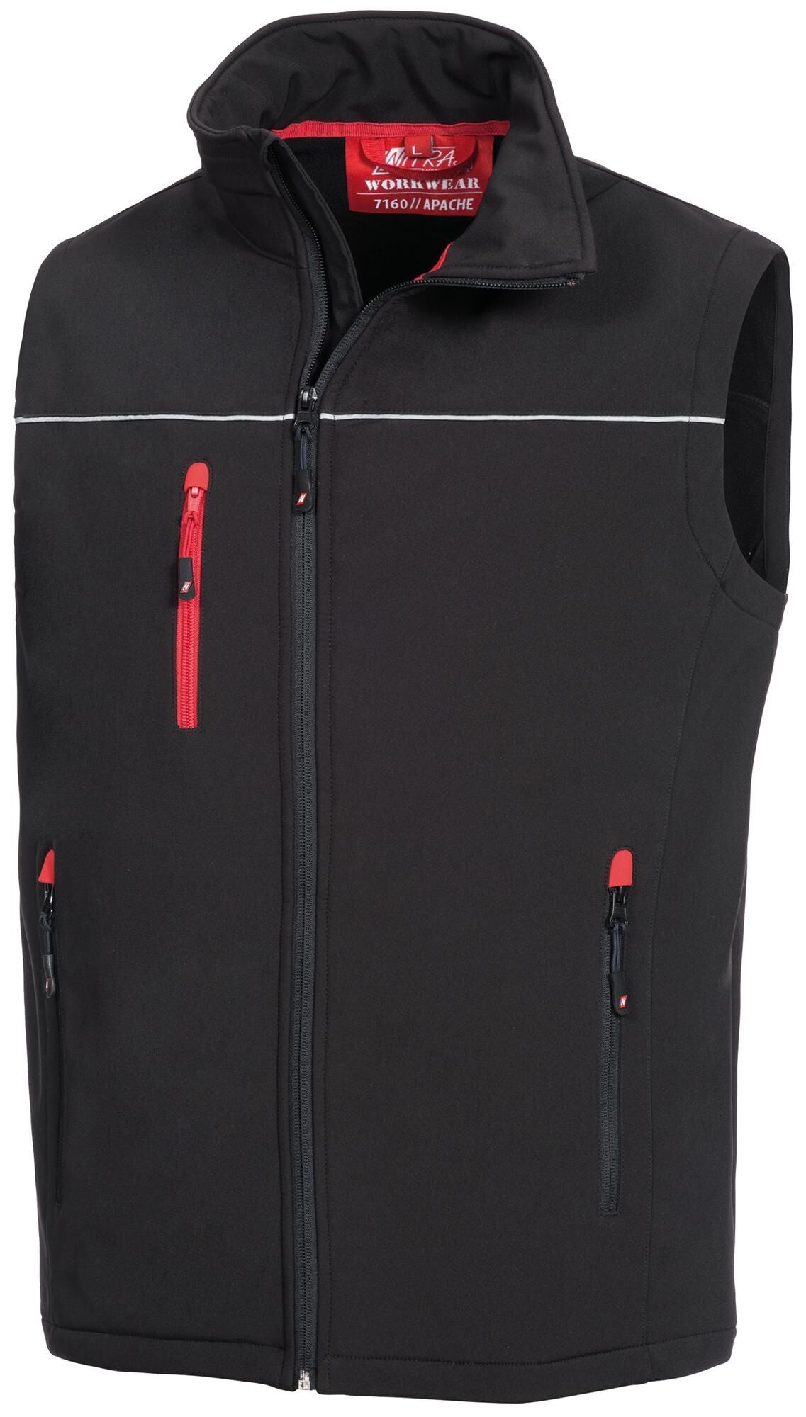 Nitras safety softshell vest motion tex light softshell vest gr. xxl motion tex light black