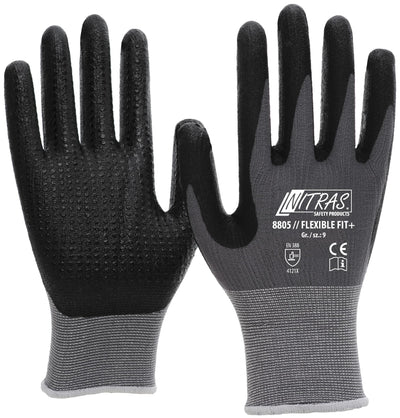 Nitras Safety Glove Dimensioni 11 brufoli grigio SW Fit flessibile+
