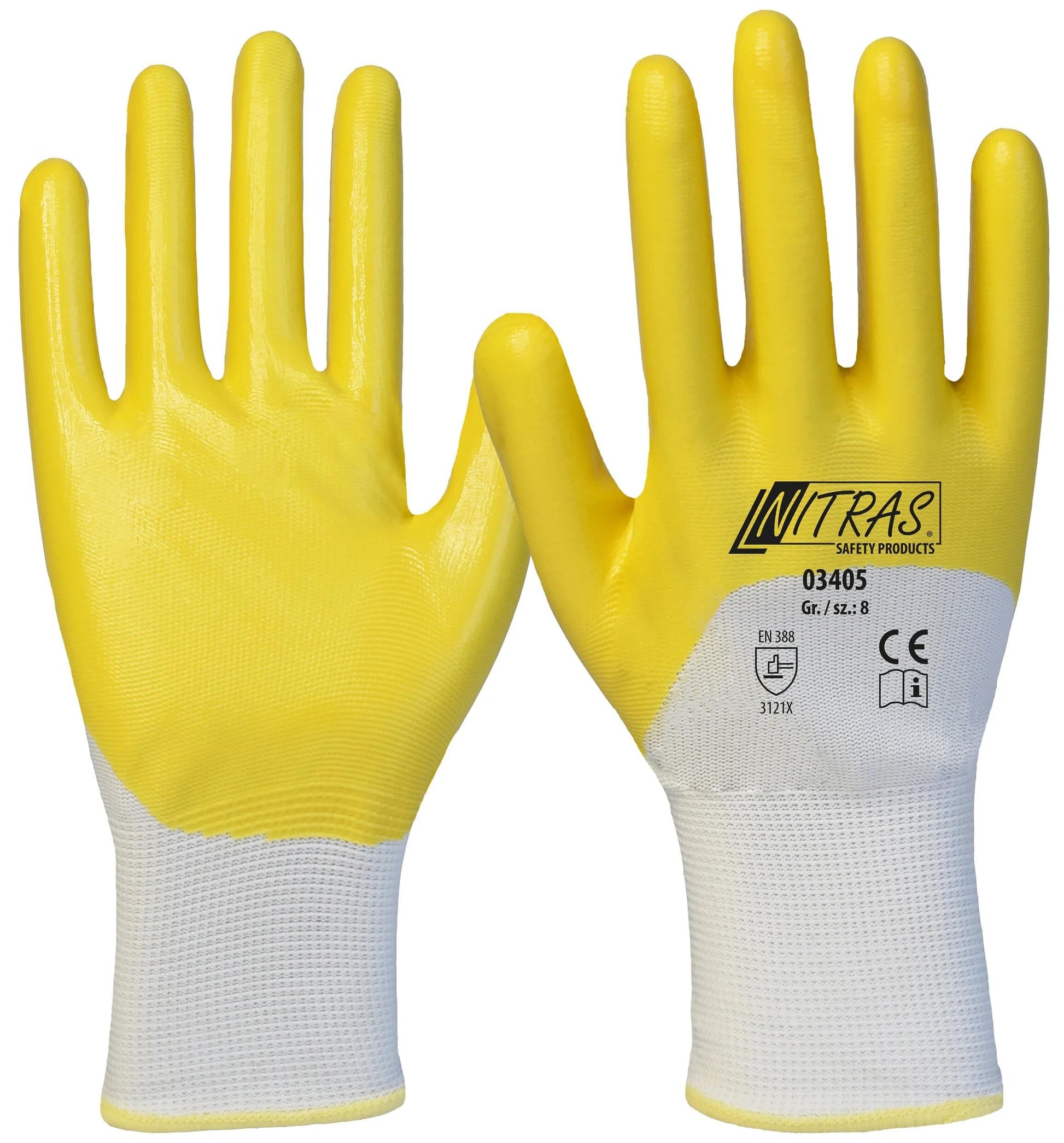 Nitras safety nitrilhandschoen nitrile glove size 8 nitras