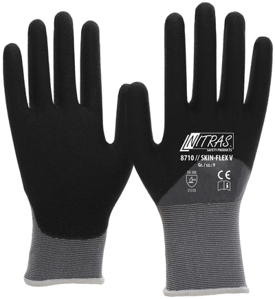 Nitras safety feinstrickhandschuh skin flex v glove size 8 skin flex v