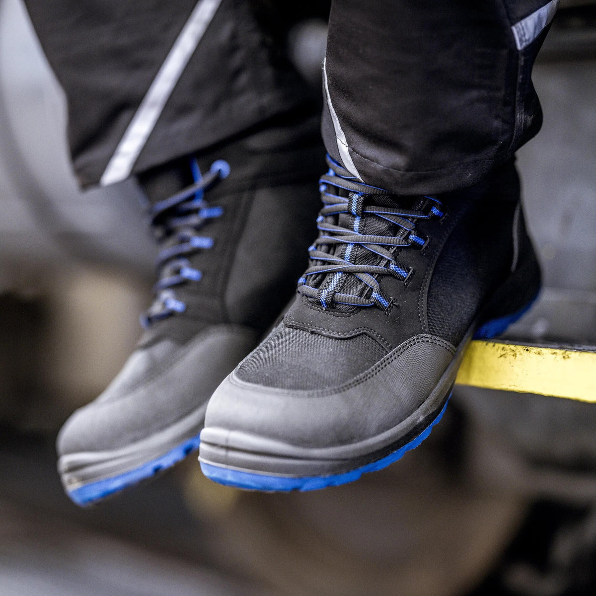 Botas de seguridad de seguridad Nitras Gr. 40 Paso sólido Mid Azul