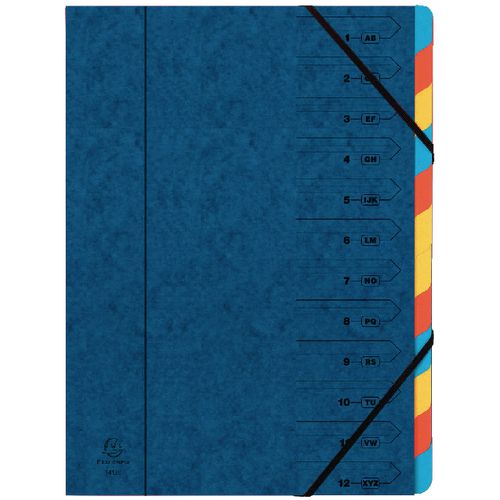 Exacompta sorteermappen 5222z blauw a4