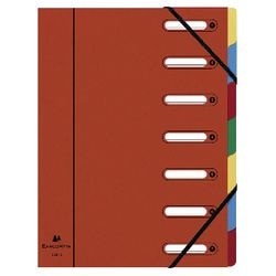 Cartella da collezione exacompta harmonika 55075e 7 scomparti rossa