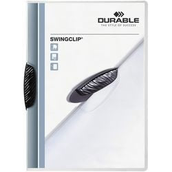 Clamp folders swing clip durable pp a4 22.5x31cm black clamp capacity 3 mm