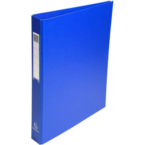 Raccoglitori ad anelli exacompta cartone pp 26x32 cm larghezza dorso 4 cm blu meccanismo a D a 4 anelli
