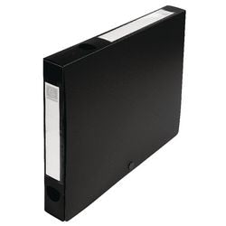 Carpeta documentos exacompta pp 32x24cm rb 40mm negro anilla de agarre porta huevos