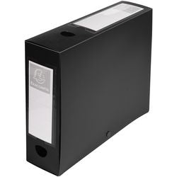 Carpeta documentos exacompta pp 32x24cm rb 80mm negro anilla de agarre porta huevos