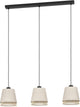 Eglo tabley hanglamp - e27 - 89 cm - natuur|bruin|zwart - textiel