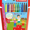 Stabilo trio a-z - viltstift - set met 12 stuks