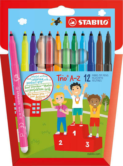 Stabilo Trio A-Z Feltstift, 12st.